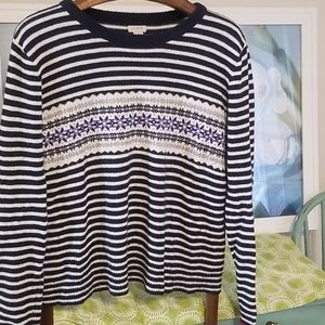 J. Crew Striped Fair Isle Sweater